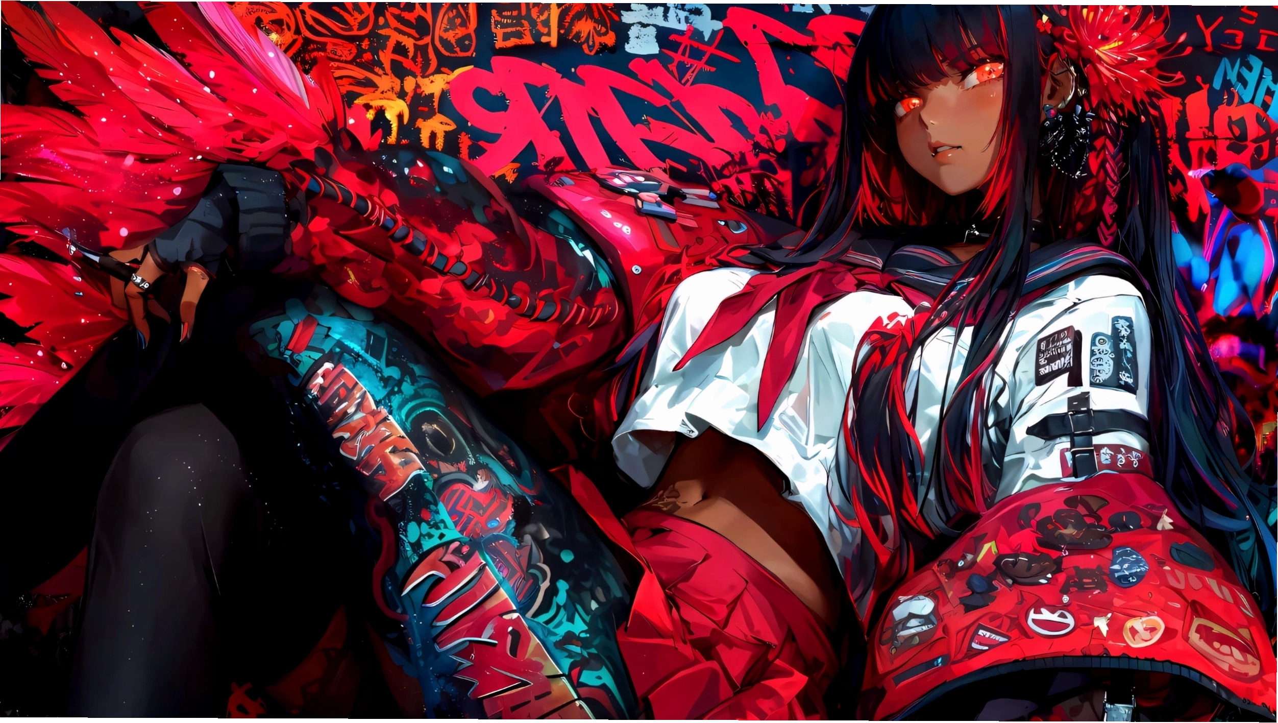 Anime nhân vật trong bối cảnh vui vẻ liên quan đến đồ uống có cồn