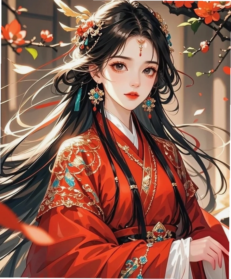 Anime nữ cổ trang Trung Quốc với dáng vẻ uyển chuyển