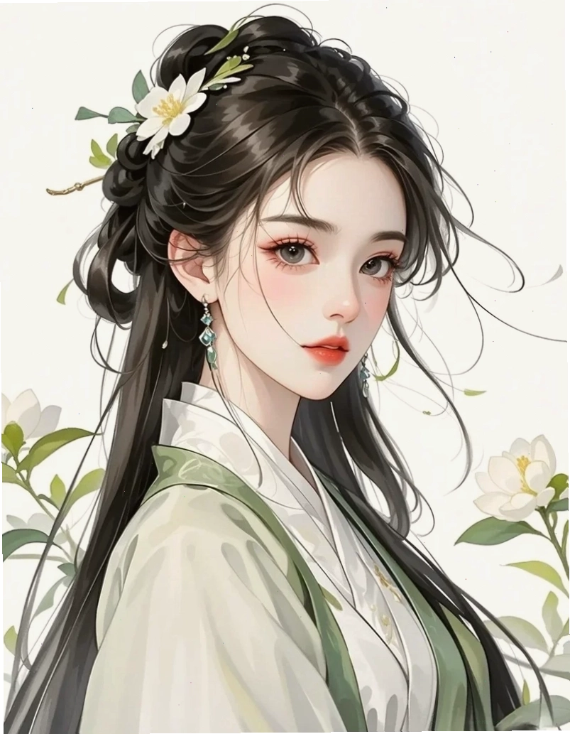 Anime nữ cổ trang Trung Quốc với vẻ đẹp mong manh