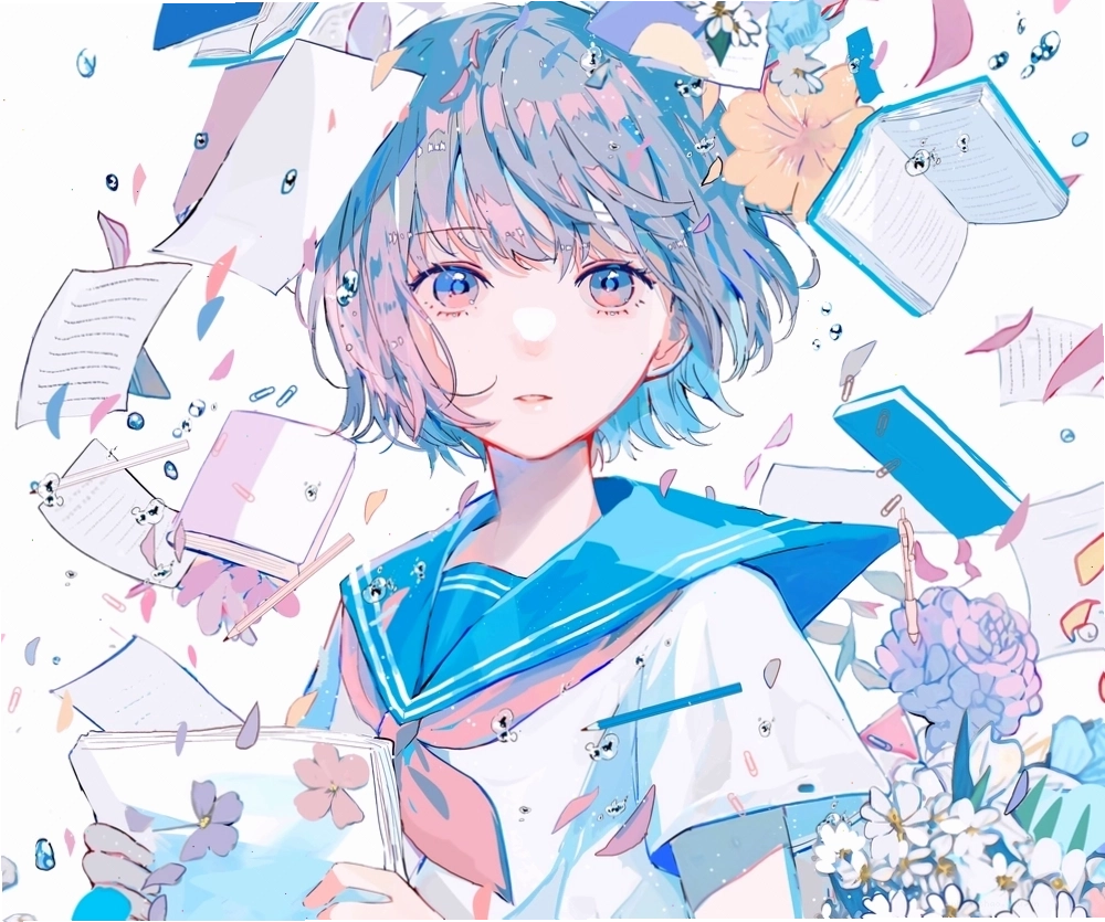 Anime nữ lạnh lùng vô cảm trong trang phục chiến đấu
