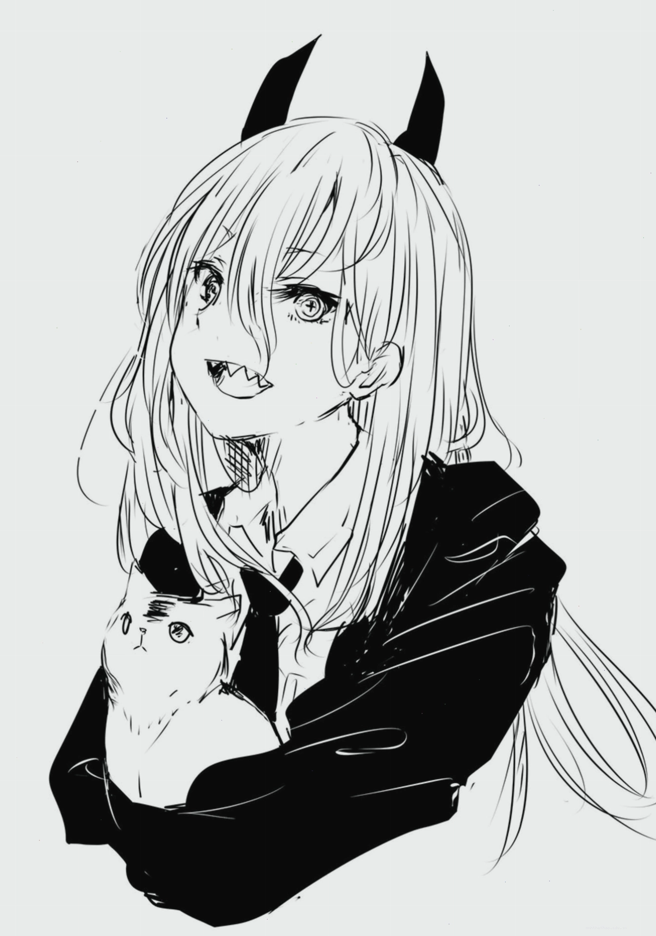 Anime trắng đen ma cà rồng nữ