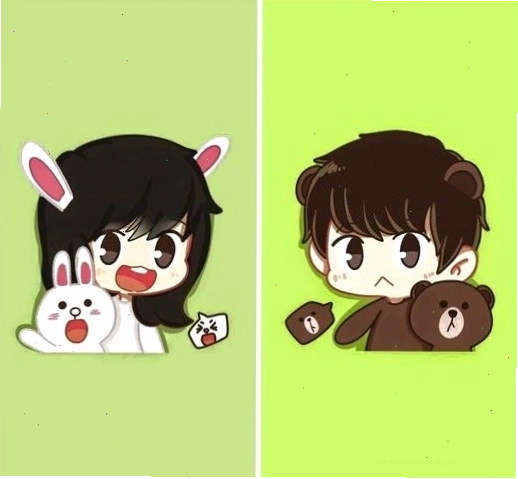 Avatar đôi anime ngộ nghĩnh