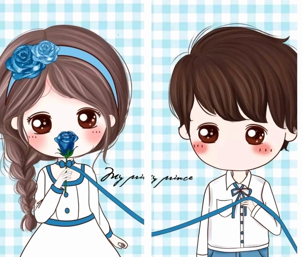 Avatar đôi cho nữ phong cách chibi dễ thương