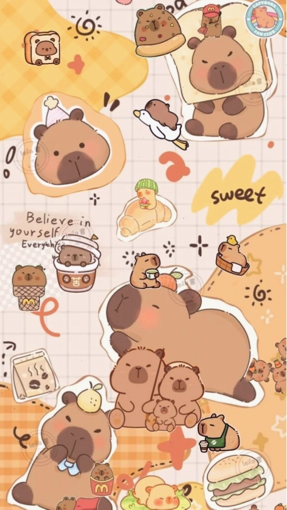 Capybara bộ đôi vô tri buổi sáng