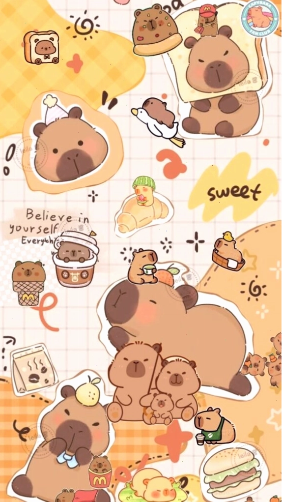 Capybara bộ đôi vô tri buổi sáng làm avatar