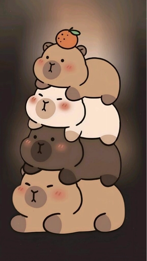 Capybara chồng chất trong bóng tối ấm cúng