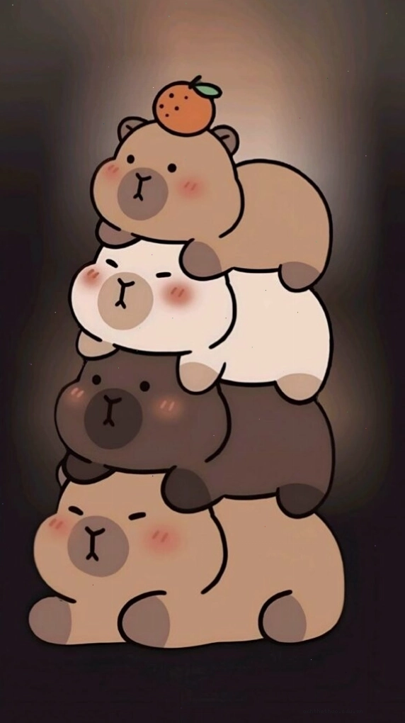 Capybara chồng chất trong bóng tối đầy ấm cúng làm avatar