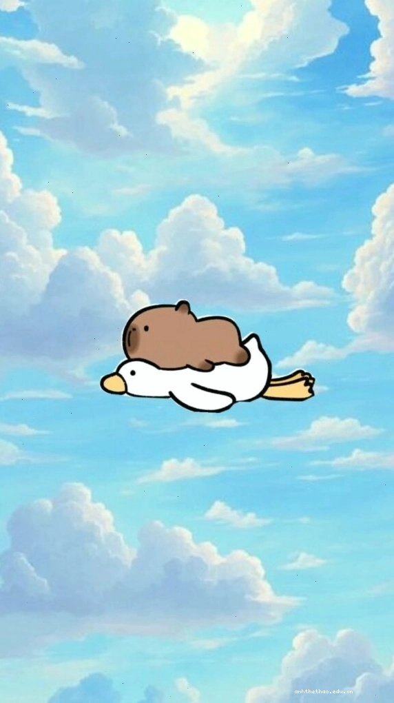 Capybara lướt mây trắng
