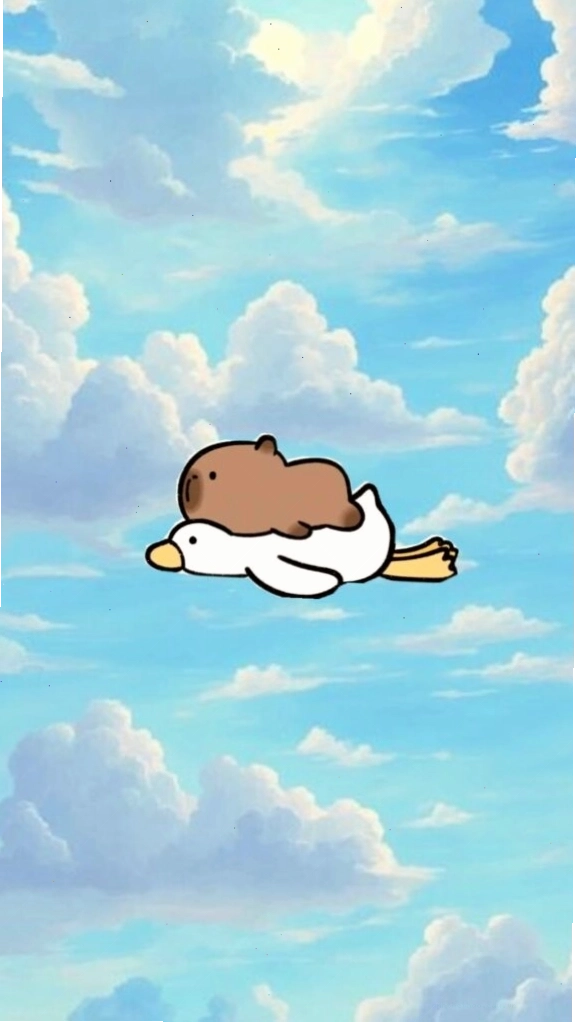 Capybara lướt mây trắng, vô tư giữa trời làm avatar