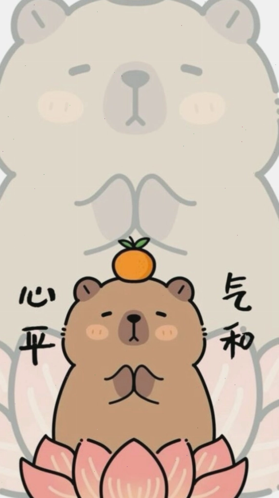 Capybara ngồi thiền giác ngộ