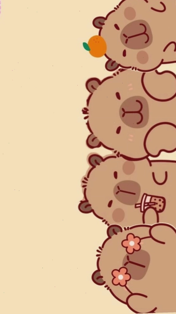 Capybara xếp hàng vô tri, đáng yêu làm avatar