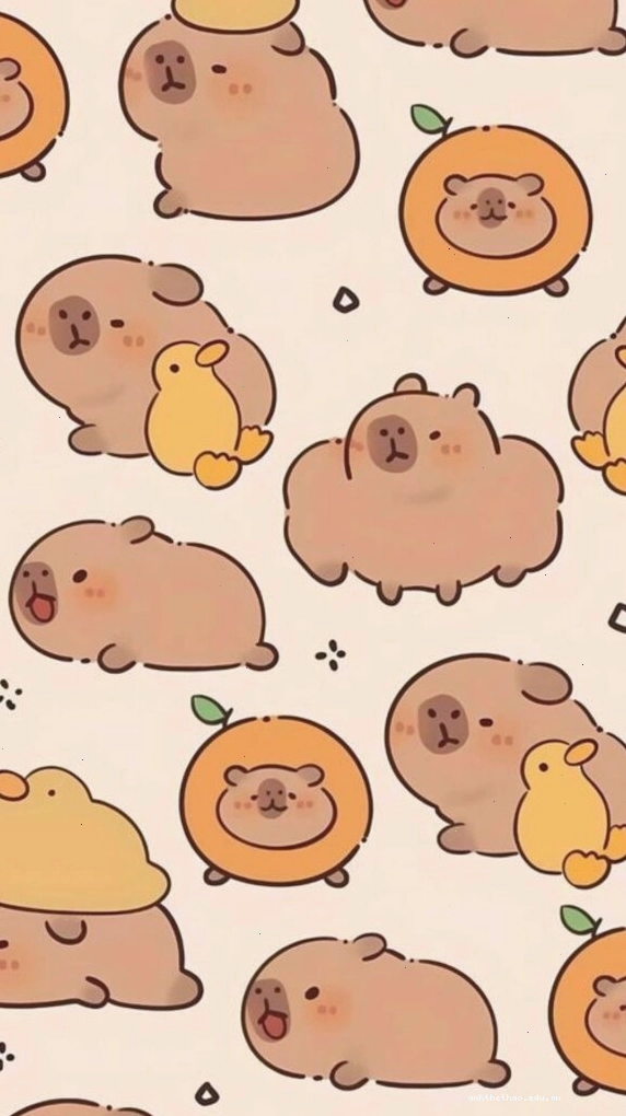 Đàn Capybara và những chú vịt vàng đáng yêu