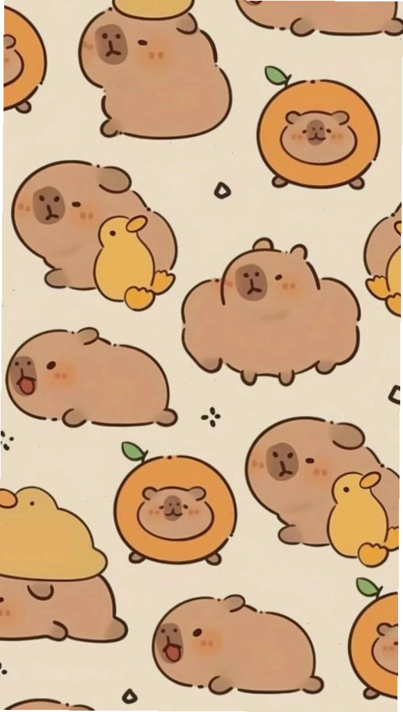 Đàn Capybara và vịt vàng làm avatar vô tri