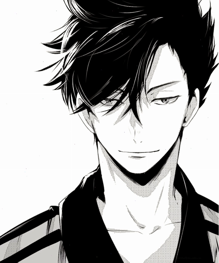 Hình ảnh Anime boy đen trắng đẹp, góc chụp tinh tế