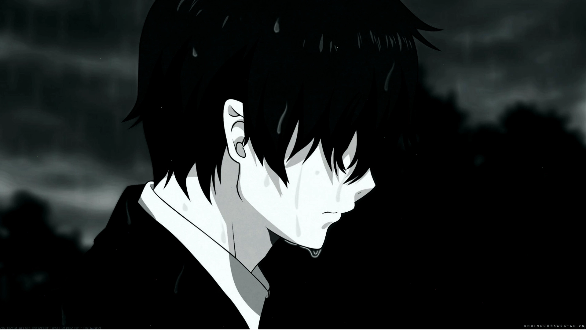 Hình ảnh anime đen trắng đầy cảm xúc và tinh tế