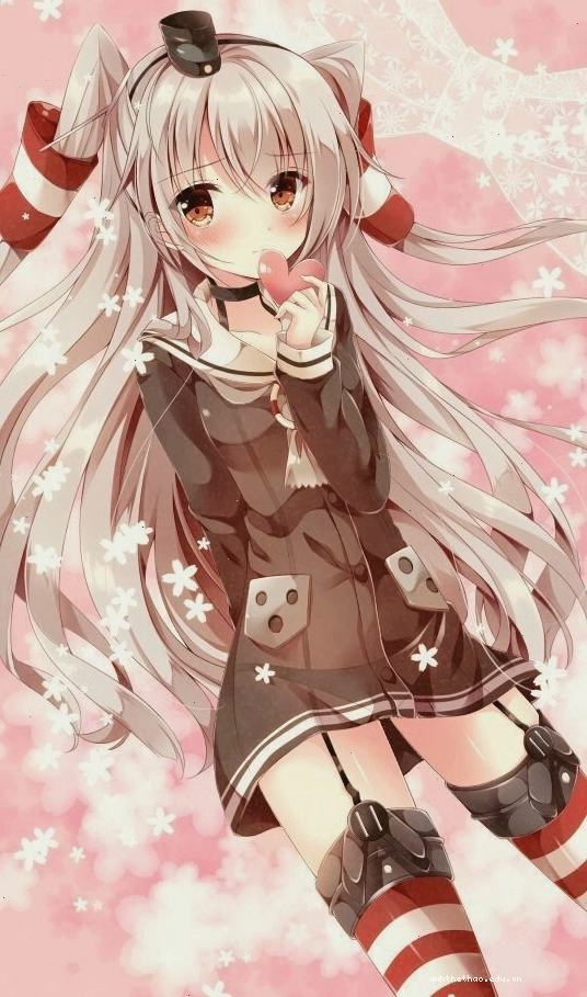 Hình ảnh anime nữ cute với đôi mắt to tròn và nụ cười rạng rỡ