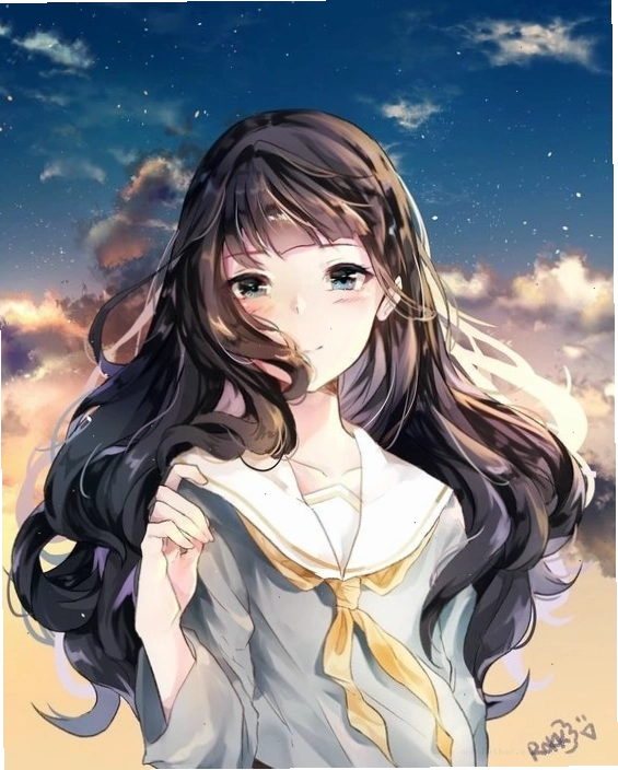 Hình ảnh anime nữ sinh trung học đẹp và trong sáng
