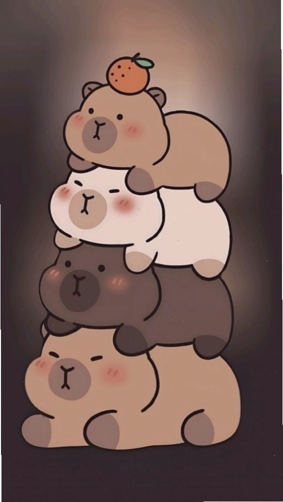 Hình ảnh avatar vô tri với capybara chồng chất trong bóng tối ấm cúng