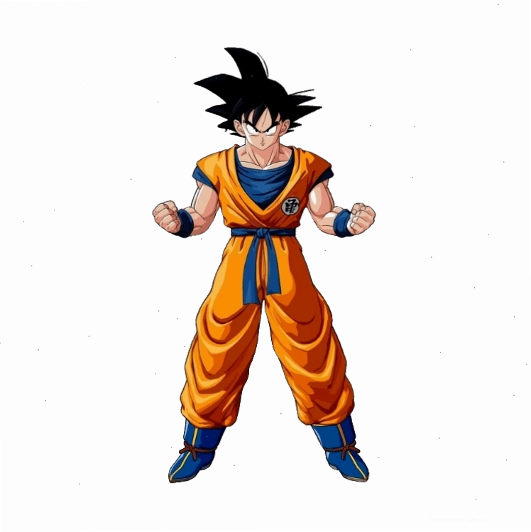 Hình ảnh Son Goku thời thơ ấu với biểu cảm ngây thơ