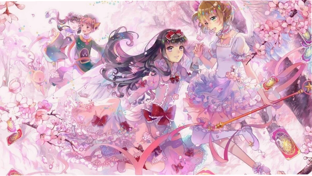 Hình nền anime máy tính nam với nhân vật trong bối cảnh thiên nhiên hùng vĩ