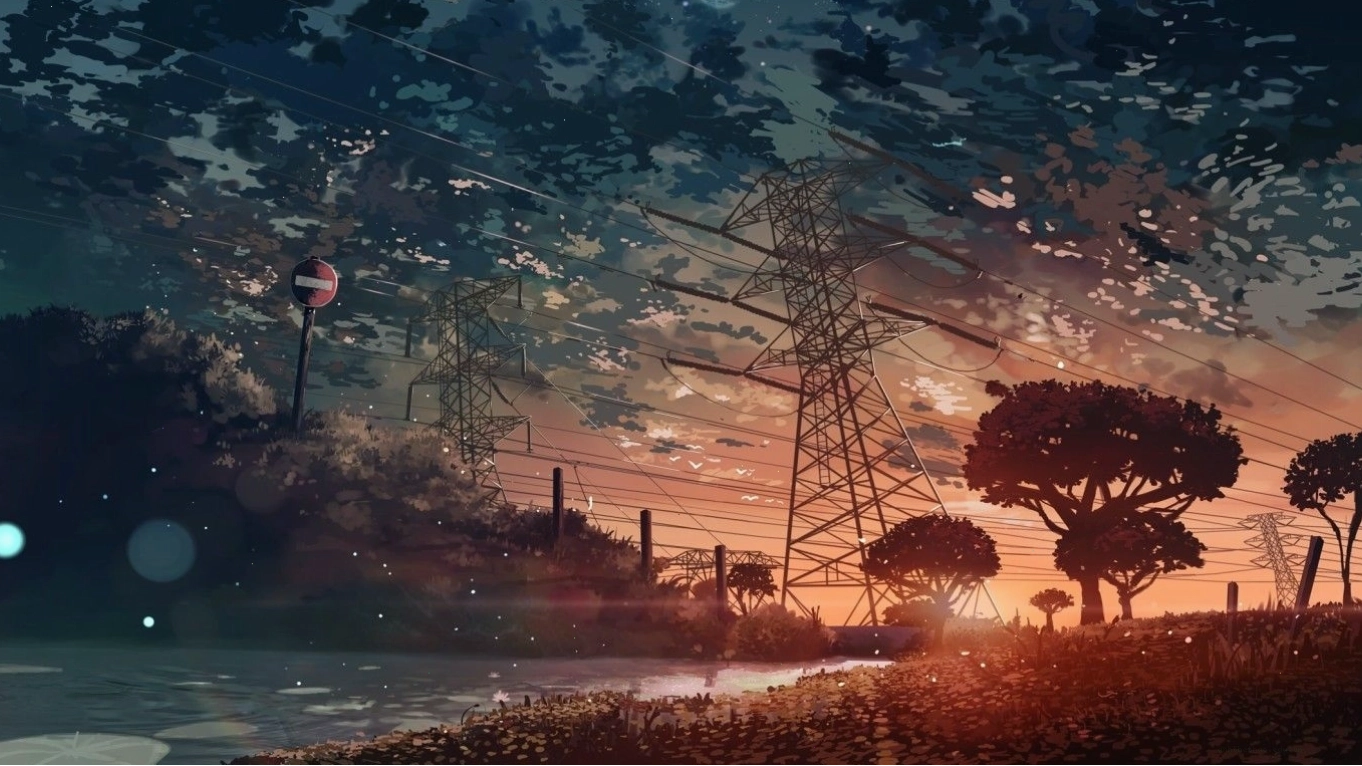 Hình nền anime nhân vật nữ với trang phục truyền thống, 1366x768