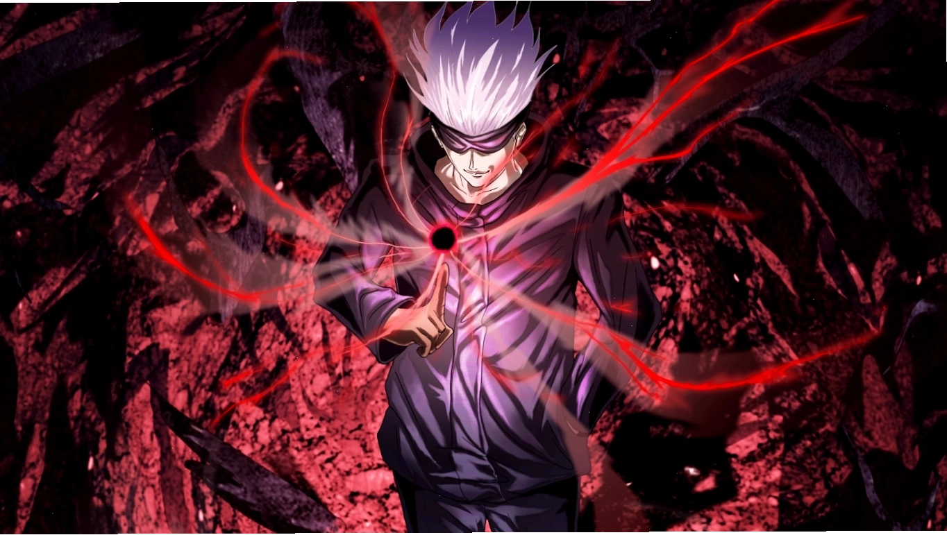 Hình nền anime Satoru Gojo Jujutsu Kaisen, kích thước 1366x768