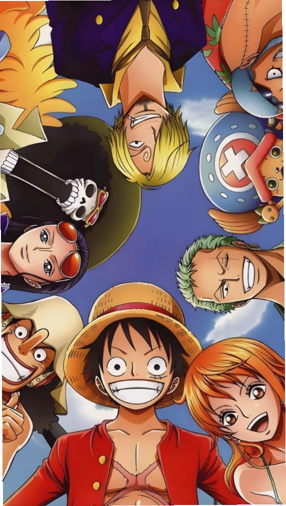 Hình nền băng Mũ Rơm đoàn kết bên Luffy
