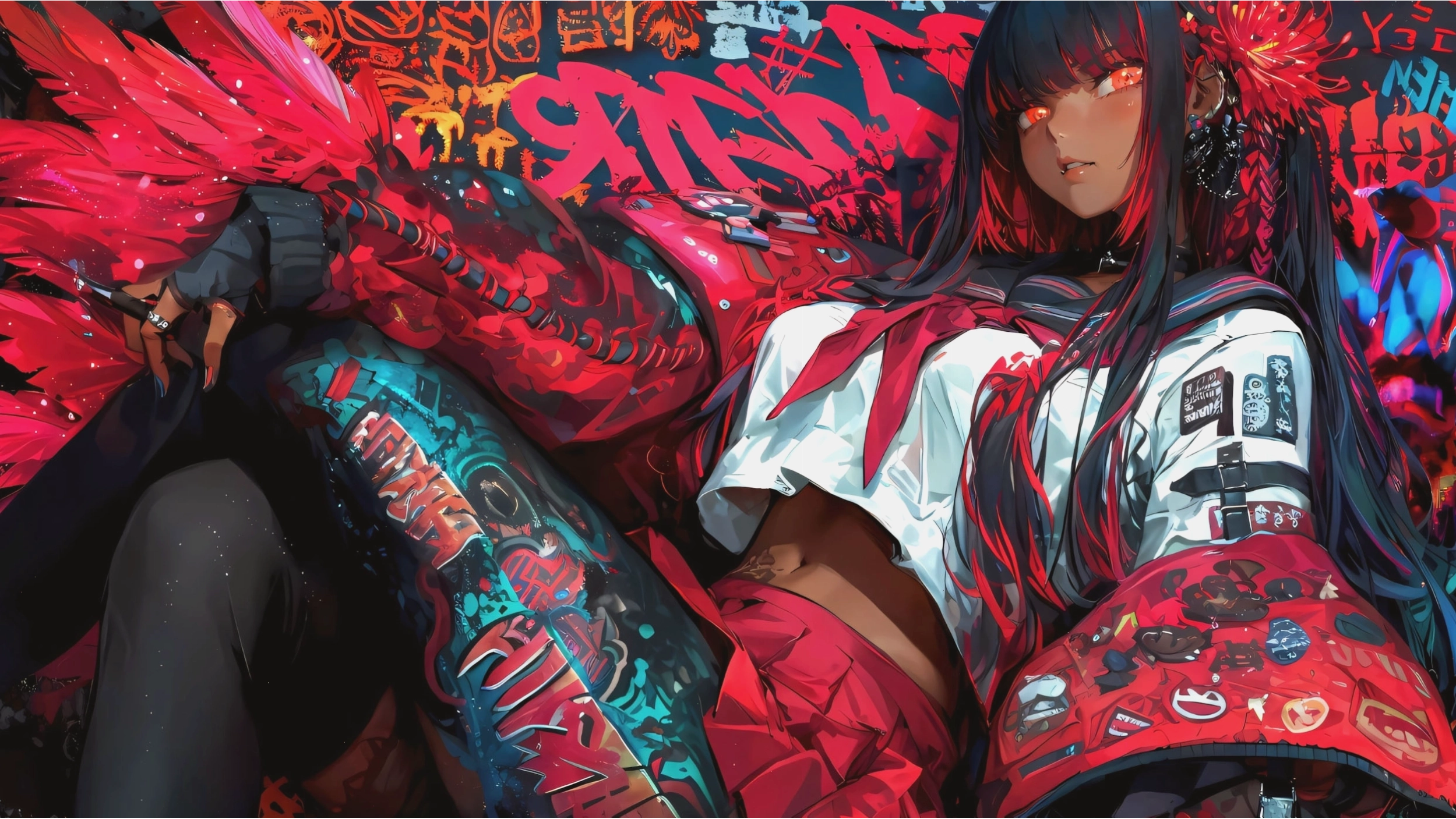 Hình nền máy tính anime 4K với nhân vật dễ thương và không gian thư giãn