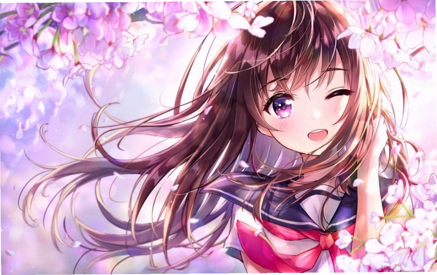 Hình nền nhân vật anime nữ cực đáng yêu với trang phục dễ thương
