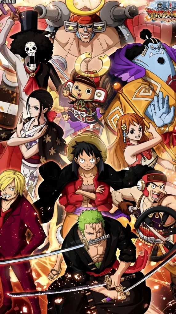 Hình nền One Piece với Luffy là trung tâm