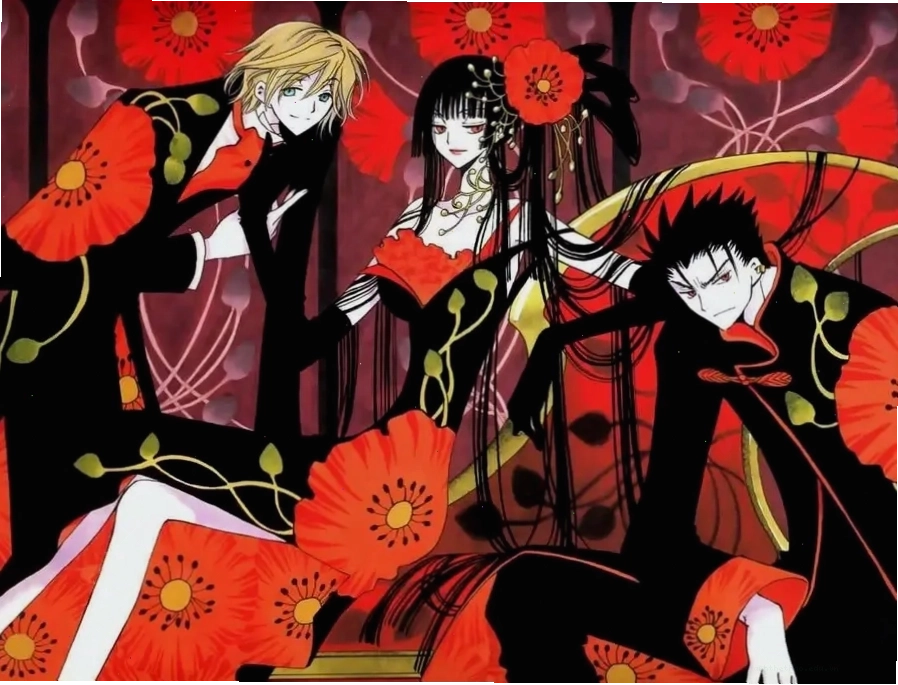 Manga CLAMP, xxxHOLIC trên nền đỏ