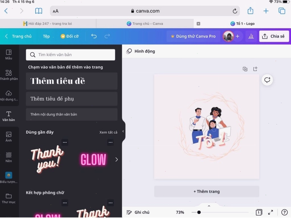 Mẫu avatar nhóm tổ 1 sáng tạo