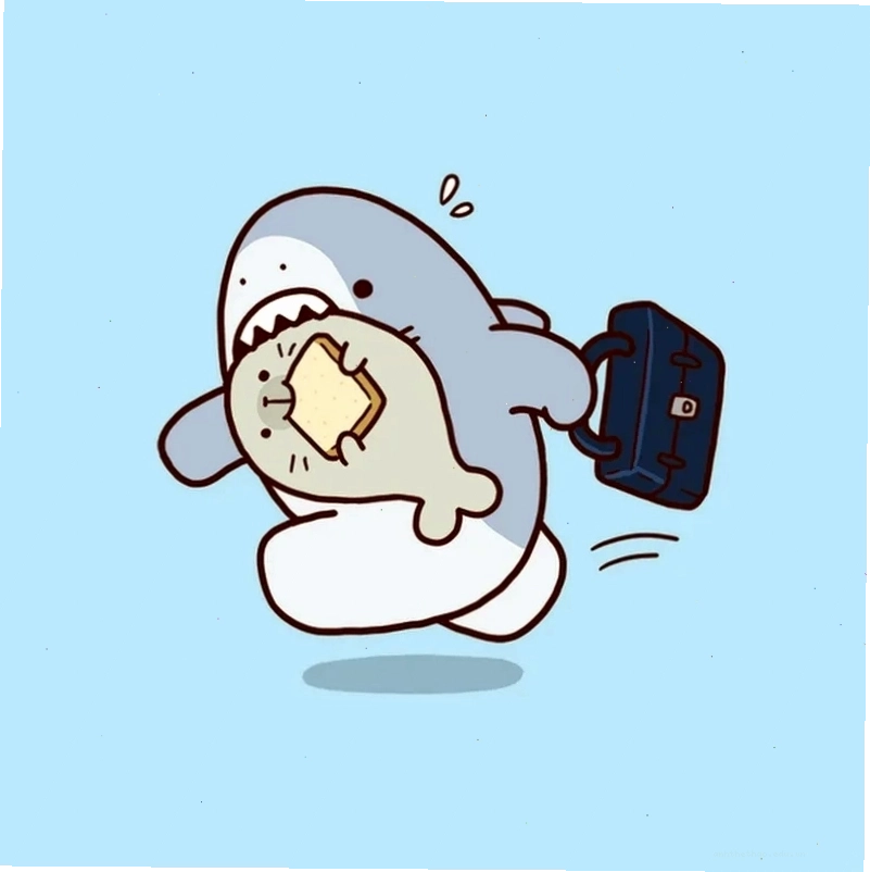 Meme cá mập hài hước với biểu cảm độc đáo