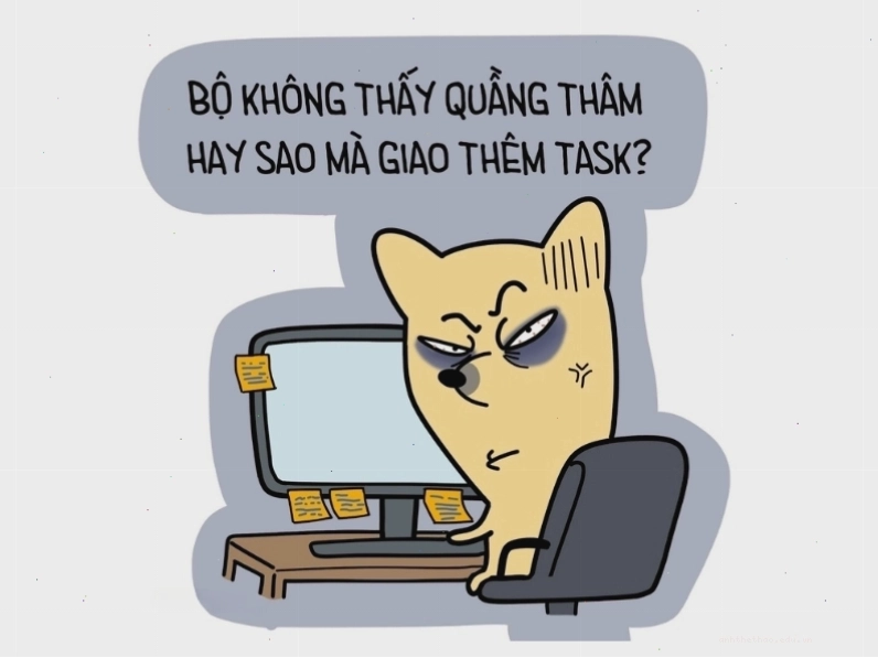 Meme hài hước về áp lực công việc