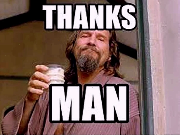 Meme "thanks man" thân thiện