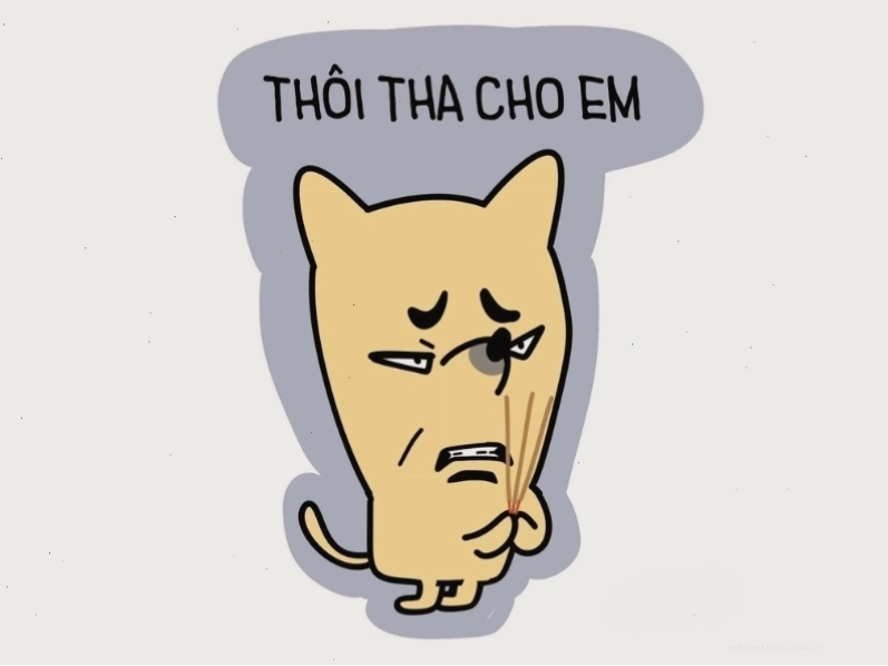 Meme thể hiện sự mệt mỏi "Thôi tha cho em"