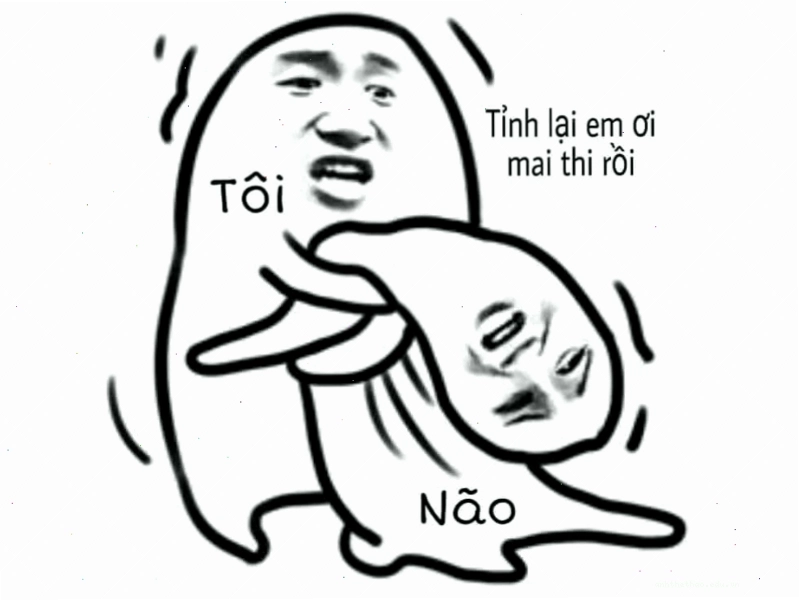 Meme về não bộ trước kỳ thi