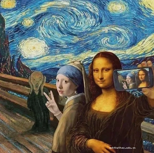 Mona Lisa meme thể hiện biểu cảm hài hước và sáng tạo độc đáo