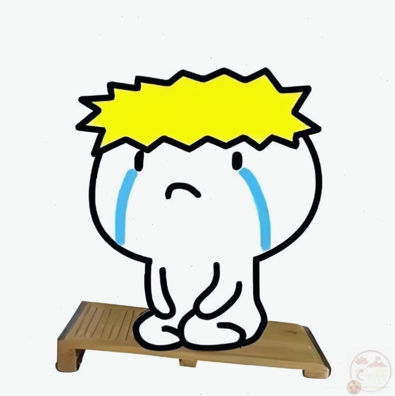 Nhân vật anime cầu xin với đôi mắt to tròn