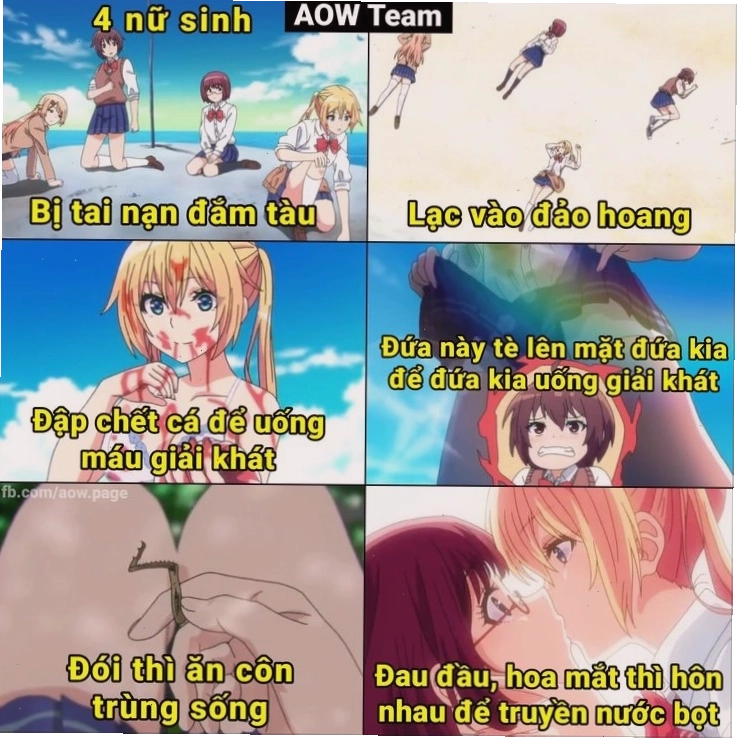 Nhân vật anime mlem với biểu cảm đáng yêu