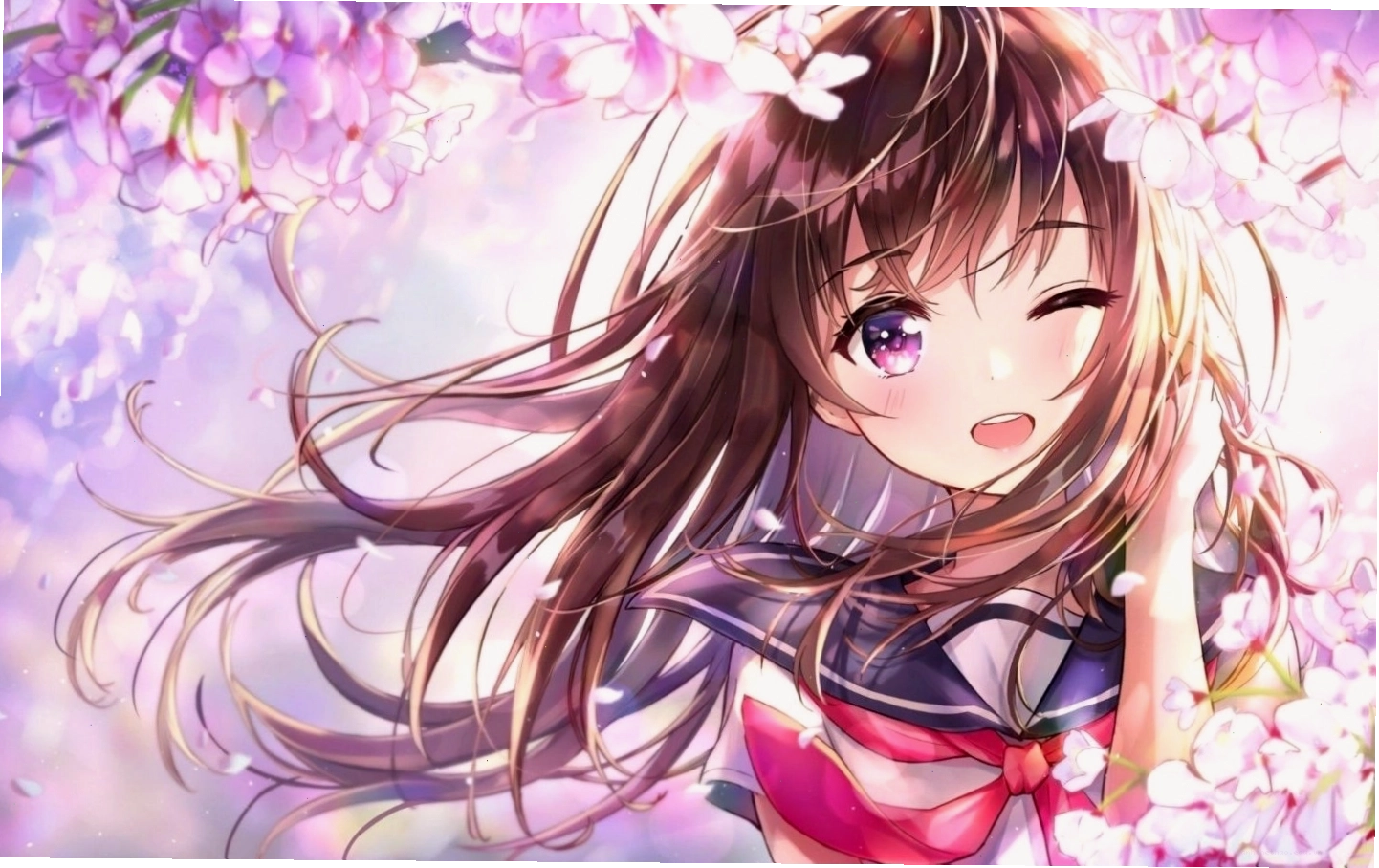 Nhân vật anime nữ đáng yêu với trang phục nổi bật