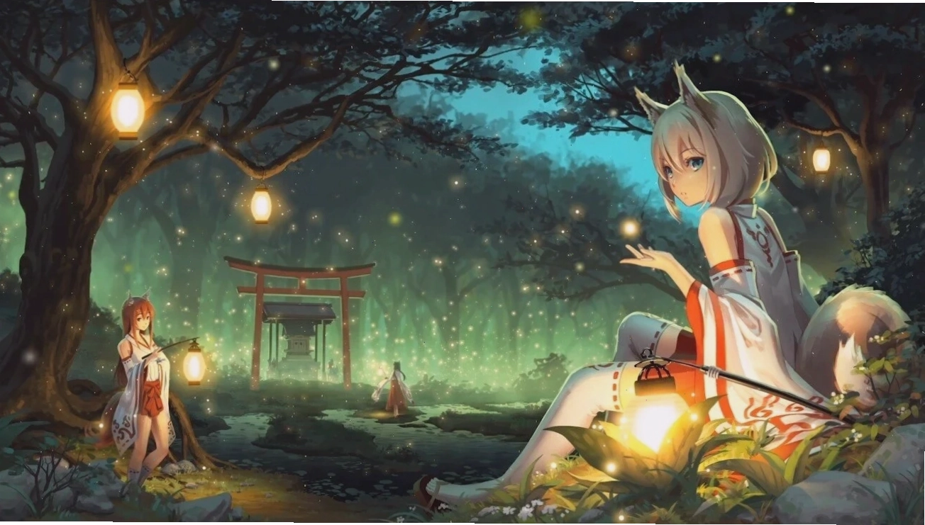 Nhân vật anime với thiết kế ấn tượng làm hình nền