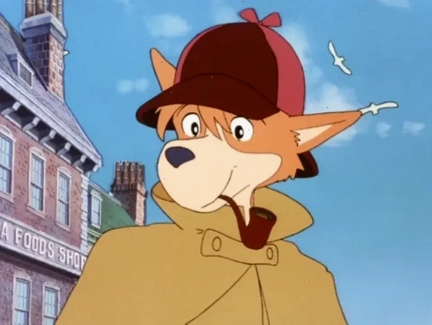 Nhân vật chính Sherlock Hound trong một bộ anime về chó