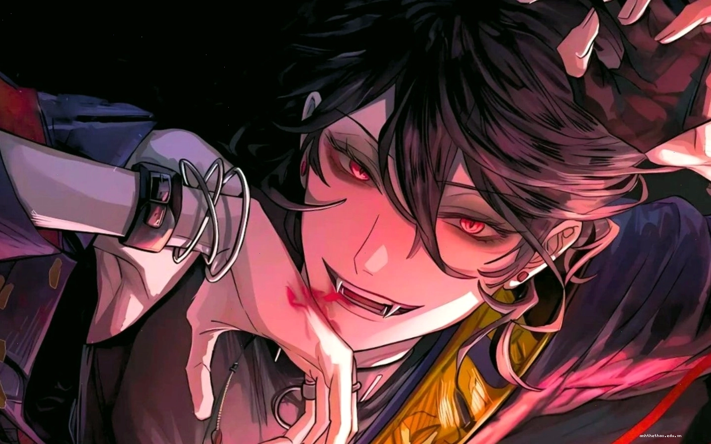 Nhân vật phản diện anime với phong thái nguy hiểm