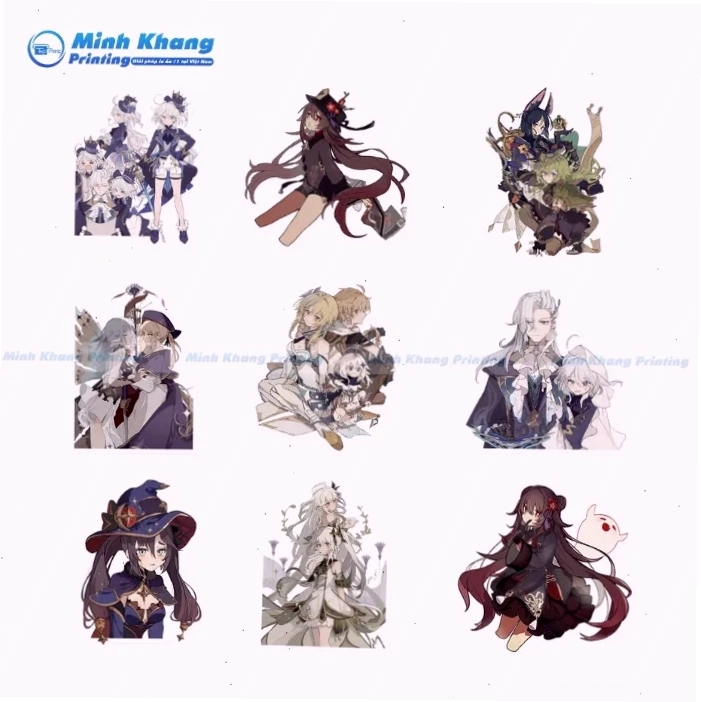 Sticker anime nhân vật hành động mạnh mẽ