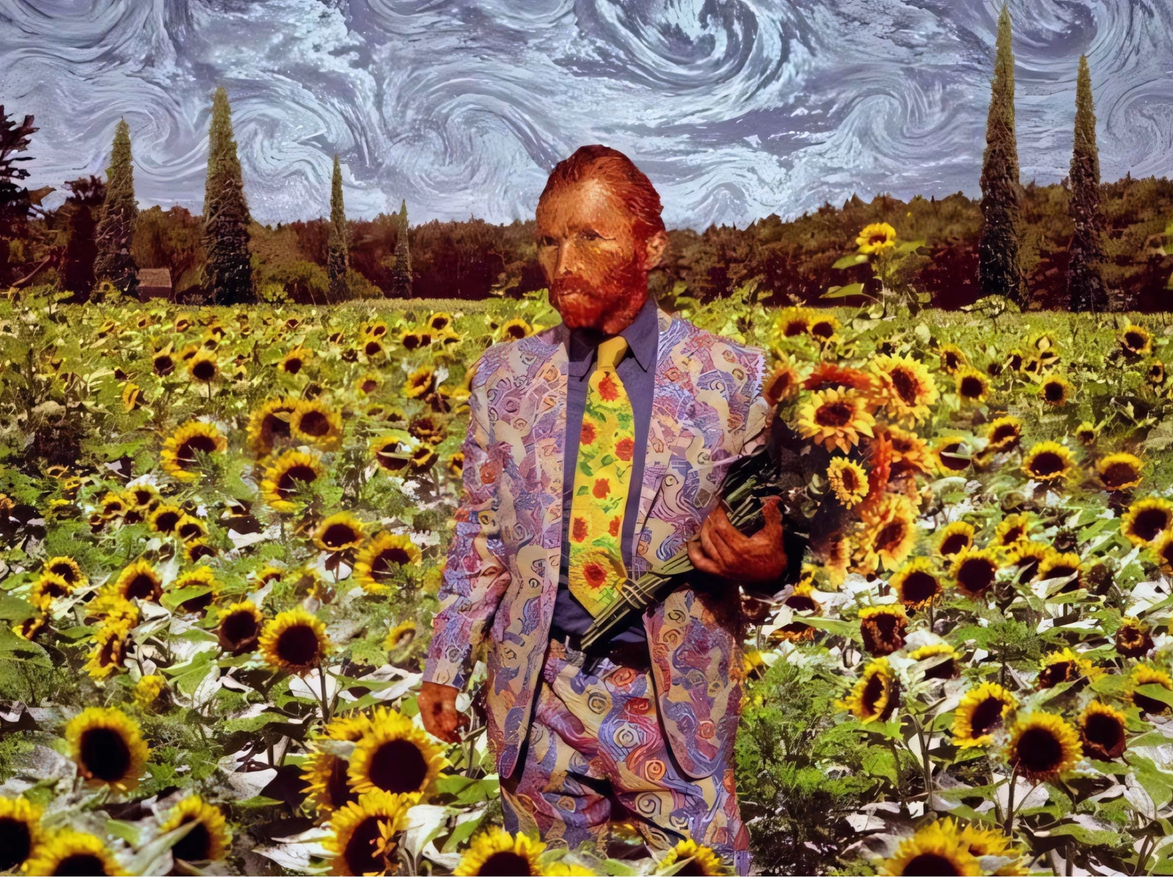 Tranh Hoa Hướng Dương của Van Gogh với màu sắc rực rỡ