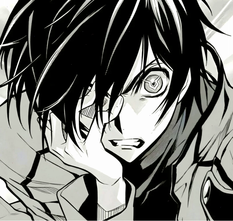 Vẻ đẹp cá tính của anime nam trong gam màu trắng đen