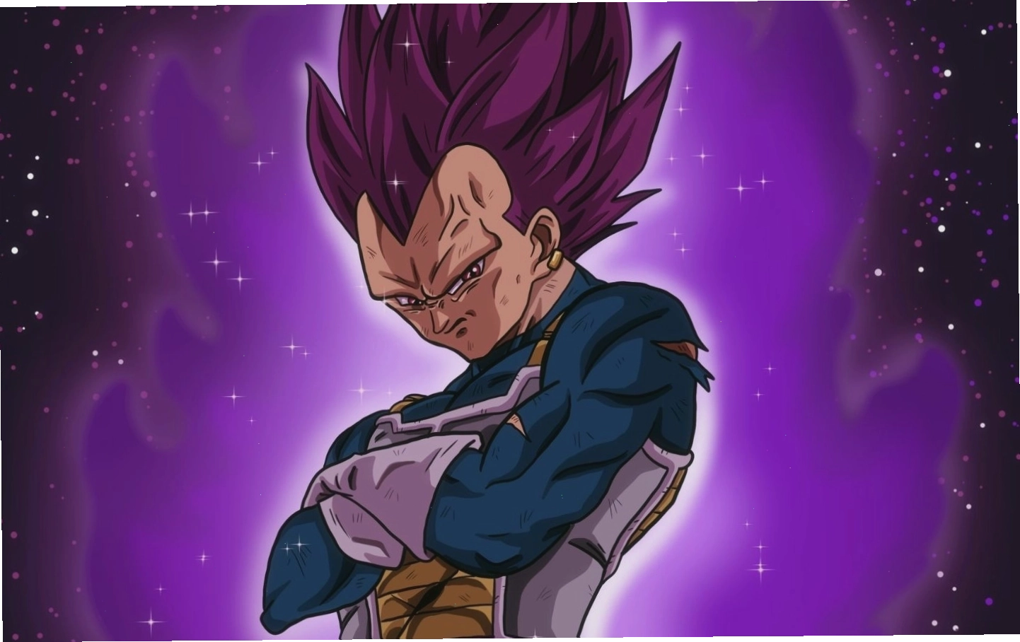 Vegeta trong trạng thái mạnh nhất, toát lên vẻ lạnh lùng uy dũng