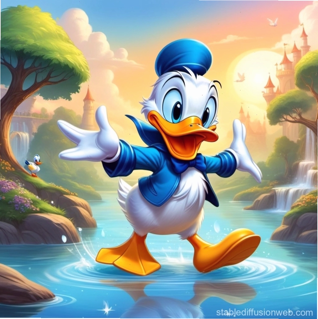 Vịt Donald với tính cách đặc trưng trong phim